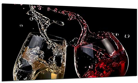 TMK - Plaque de protection en verre pour plaque de cuisson - 90 x 52 cm - Protection contre les éclaboussures - Pour plaque de cuisson - En verre - Noir