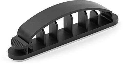 100 Pack Cable Management Clips - Self Adhesive 6 Slot Cable Comb - Resusable Desktop USB/Computer/Ethernet/AV Cord Organizer - Sticky Cable Holders - Nylon Cable Clamp UL Rated (CDM6SCC)