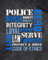 Police Words – Wanddekoration, Kunstdruck mit dunkelgrauem Hintergrund, 20,3 x 25,4 cm, ungerahmt