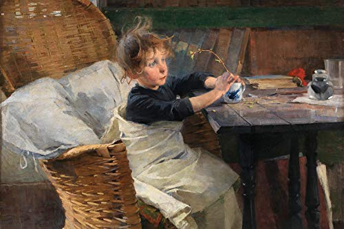 1art1 Helene Schjerfbeck Poster Rekonvaleszenz, 1888 Bilder Leinwand-Bild Auf Keilrahmen | XXL-Wandbild Poster Kunstdruck Als Leinwandbild 30x20 cm