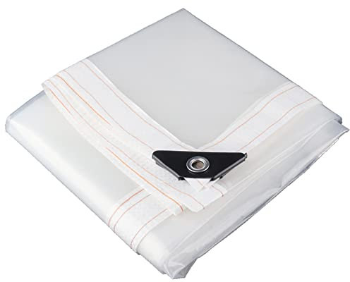 HMCUIQI Telone Impermeabile per Esterno 1.5x2m, Copertura Impermeabile per Piante, Pieghevole, Resistente alle Intemperie, per Mobili da Giardino, Piscina, Auto, Camion (White 1.5x2m)