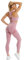 JOJOANS Damen 2-teiliges Nahtloses Trainingsanzug Yoga Outfit Jogginganzug Set Freizeitanzug(Rosa, S)