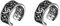 Aroncent 1 Paar Non-Piercing Ohrclips Ohrringe Set Edelstahl Guss Ohrklemme Ohr Klammern Ear Cuff Fake Piercing Ohne Loch für Damen Herren, keltischer Knoten