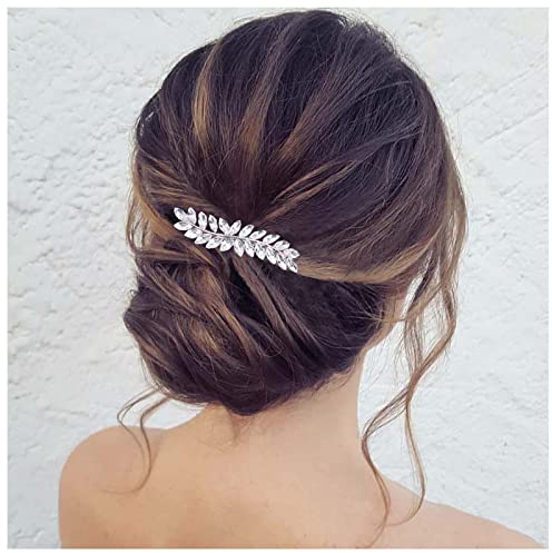 Inilbran Barrette Vintage En Strass Argent Barrettes De Tête Barrette En Cristal Cz Coiffure Décorative Accessoires