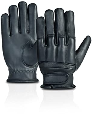 Desert Hawk Tactical Taktische Einsatzhandschuhe mit Quarzsand Echtleder Security Handschuhe (L)