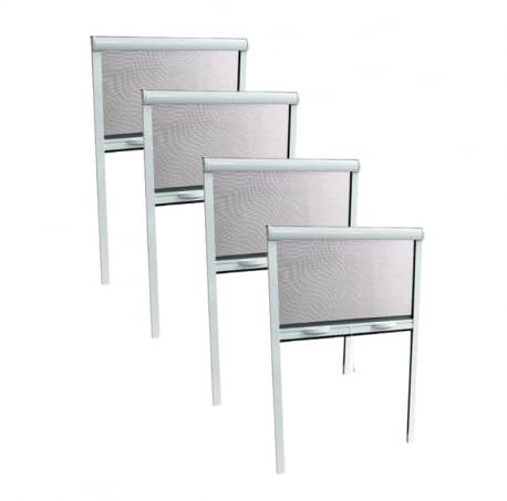 VOLET-MOUSTIQUAIRE.COM Pack éco de 4 moustiquaires enroulables alu H170 cm x L160 cm Blanc