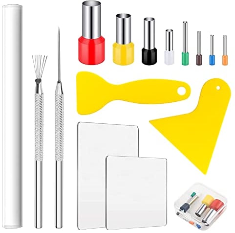 SDwfxd 13 STK Polymer Clay Zubehör, Dauerhaft Polymer Clay Tools mit 2 STK Ton Modellier-Nadeln, für DIY Tonkeramikhandwerk, Skulptur Profis und Anfänger