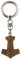 Thor Hammer Schlüsselanhänger VIKINGS Versilbertes Metall. Keltisches Wikinger Mjöllnir Amulett für Stärke und Schutz. Fantasy, Cosplay Fan Geschenke. Handgefertigtes Anhänger bernstein H 4,5 cm