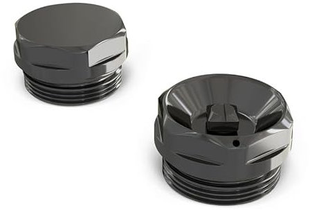 UK RADIATORS - Talus Radiator Bleed Valve Blanking Plug - Efficient Heating Solution - Easy Installation - (Black Nickel)