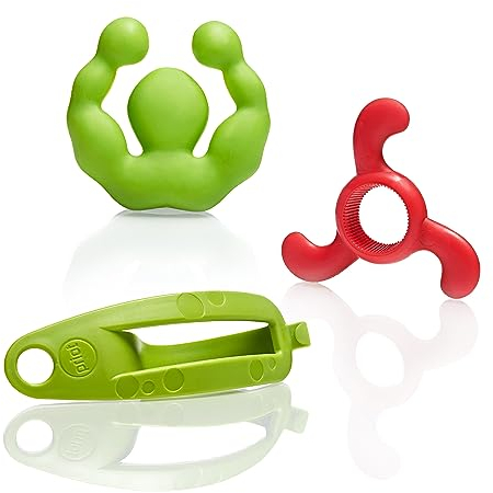 Priot Öffner Set | Enthält Dosenöffner, Glasöffner, Flaschenöffner - für Senioren, schwache Hände, Menschen mit Arthritis, Küchenhilfe zum leichten Greifen und Öffnen von Deckeln