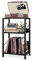 Hosfais Support de tourne-disque à 3 niveaux rétro pour salon, chambre à coucher (noir)