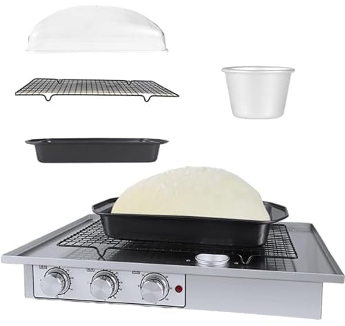 WUDLi étuve De Pâte avec Chauffage, Temps De 0 à 120 Minutes, Humidité Et Température Réglables, avec Tasse D'humidification Et Support, Kit D'outils pour Machine à Pain Au Levain, pour Faire du Pain