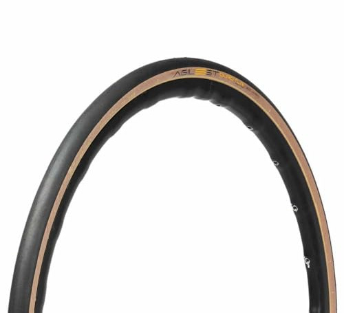 Panaracer Agilest Duro TLR - Tubeless Ready - Erhöhter Pannenschutz - Hoher Grip, geringer Widerstand, Hochleistungs-Straßenreifen - 700 x 28C Schwarz/Bernstein