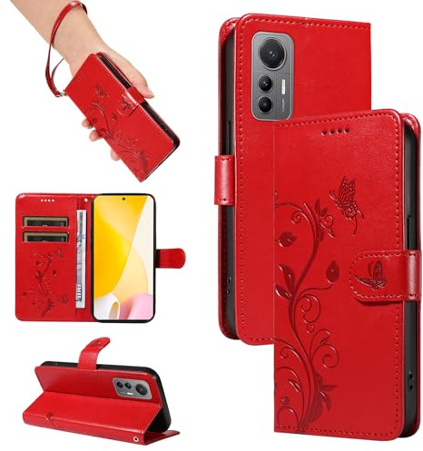SRISHP Cover per Xiaomi 12 Lite Custodia, Rosso