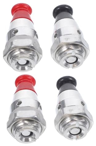 BIUDECO 4pcs Safety Valve for Pressure Cooker Replacement Pressure Cooker Relief Jigger Valve Black and Red Easy to Use Clean