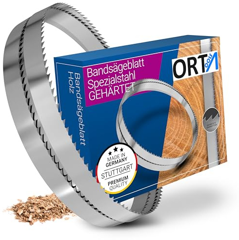 Orta Gehärtete Spezialstahl Bandsägeblätter - ideal für die Bearbeitung von Hart und Weichholzarten (8 x 0,50 x 6 mm, 2630 mm)