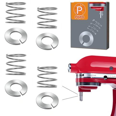 Feder und Unterlegscheibe aus Edelstahl, kompatibel mit Kitchen Aid Standmixer 3.5/4/5/6/7/8 Quart, 4 Stück