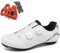 SDEQA Fahrradschuhe Rennrad Herren Damen Atmungsaktive Radsportschuhe Kompatibe Look SPD SPD-SL Delta Lock Pedal Reitschuhe Spinning Schuhen,Weiß,39 EU