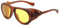 FEISEDY Lunettes de Soleil Vintage Steampunk Polarisées Hommes Femmes Rétro Lunettes Rondes de Vision Nocturne avec Verres Jaunes B0159