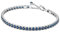 PANDORA Timeless Funkelndes Blaues Tennisarmband aus Sterling Silber mit künstlichen Kristallen, Größe: 18 cm, 591469C02-18