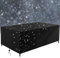 Winter Abdeckung Für Gartenmöbel Wasserdicht Schwarz Rechteckig Winterfest 220x140x40cm/LxWxH 420d Oxford Gewebe Abdeckplane Mit Schutzhülle Gartenmöbel Für Sofa Tisch Stühle