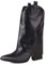 Lizoleor Con Risvolto Tacco A Blocco Donna A Collo Alto Boots Appuntito Senza Chiusura Brillantini Autunno Tacco Alto Festa Vestito Stivali Equitazione Nero Numero 34 Eu