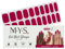 MYSc Gel Nail Wraps (Cherry Berry), Semi-Cured Gel Nail Wraps, 20 UV Gel Strips for a Long-Lasting, Salon-Quality Manicure at Home, Easy to Apply, No Smudges, Easy to Remove, Works with Any UV Lamp