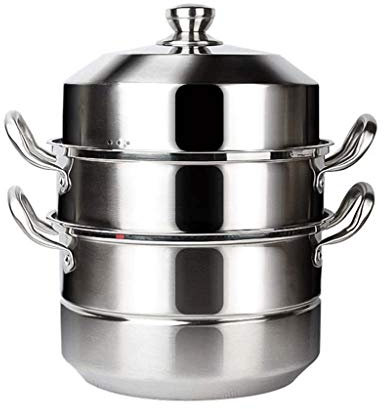 CHFYIJYHM Stackable Stainless Steel Pressure Cooker Steamer Insert Pans with sling handle