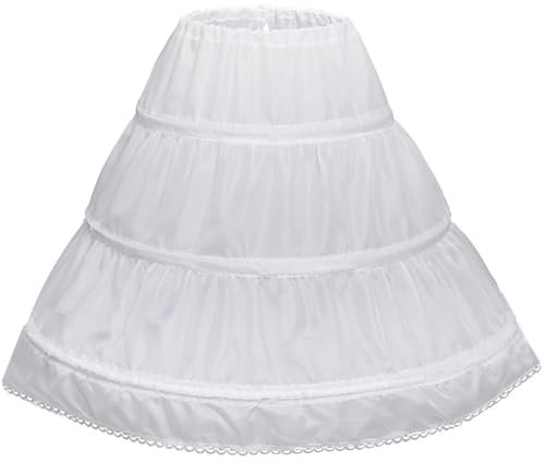 Petticoat Reifrock,halber Slip Mädchen Petticoat 3 Ringe Blumenmädchen Reifrock Petticoat Underskirt Petticoats Pettycoat Skirt Girls' Skirts & Skorts