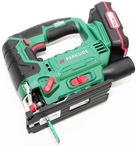 Parkside Bundle Scie sauteuse pendulaire PSTDA 20-Li B3 / scie sauteuse pendulaire / scie sauteuse sans fil / scie sauteuse sans fil (avec 1 batterie (2 Ah)/chargeur (2,4 A))