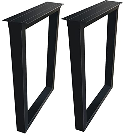 Table Legs,Set of 2 Heavy Duty Metal Table Legs for Industrial Rustic Dining Table Coffee Table Computer Desk Lacquer Black Color