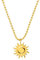 Purelei® Damen Sonnen-Kette – Filigrane Kugelkette mit Sonnen-Anhänger aus Edelstahl (18K vergoldet, Silber, Roségold) | Verstellbare Länge 50/55 cm (Gold)
