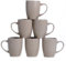 HOMD Coffee Cup Set 6-12oz Large Handle Ceramic Cup for Coffee, Soup, Tea, Milk, Latte, hot Cocoa, Ladies, Men-New Porcelain Mug Set (Oatmeal)