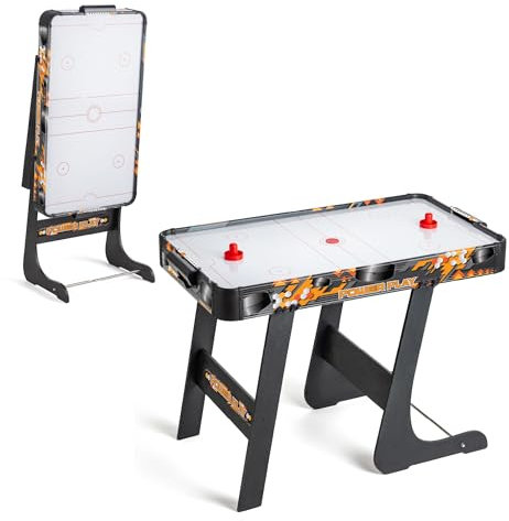 Powerplay 91 cm Faltbarer Airhockey-Tisch, Mini-Tisch-Airhockey-Spiel für Kinder & Erwachsene, kompakt und tragbar, einfache Lagerung, Geschenk für Jungen und Mädchen