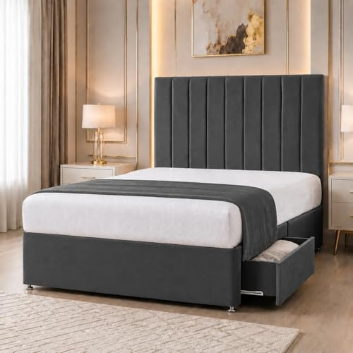 Living Comfort Bedz Andover 3FT Single Divan Bed With Mattress, Steel, No Drawer
