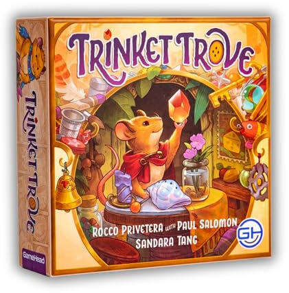GameHead Trinket Trove, A Strategic Set Collection Card Game, Collect & Trade Shiny Treasures, 2-6 Players, Ages 10+, 30 Minute Play Time, Fun and Travel Friendly