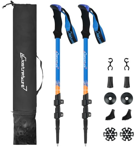 Clostnature Lightweight Adjustable Walking Poles, 2 Pack Trekking Poles