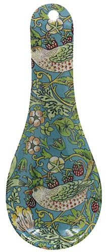 The Leonardo Collection William Morris Strawberry Thief Kitchen Spoon Rest | Botanical Artwork, Heat Resistant Surface, Countertop Protection, Easy Clean, Kitchen Essential