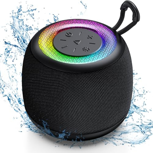 JYX Altavoz Bluetooth, Altavoz de Fiesta portátil de 60 W con Bluetooth 5.3, Impermeable IPX7, estéreo TWS, luz RGB, batería de 24 Horas, TF/USB, Caja de música al Aire Libre, Adecuada para Black