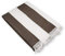 Tenda da sole in tessuto resistente cm 140x300 100% poliestere con anelli dis.1 MARRONE e BIANCA