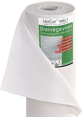 HaGa® Toile de drainage en non-tissé 120 g/m² Largeur 0,5 m (vendu au mètre)