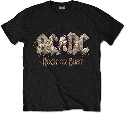 ACDC Unisex T-Shirt Rock or Bust (Small) Black