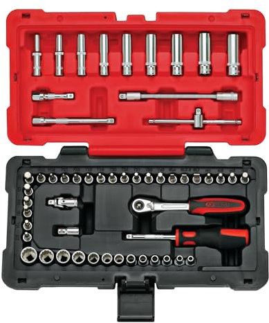 KS Tools - 922.0655 - Coffret de douilles et accessoires Ultimate 1/4-4 à 14 mm - 12 pans - 54 pièces