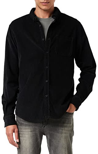Urban Classics Corduroy Shirt Chemise Casual, Noir, XXL Homme