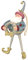 Weihnachtsmann Weihnachten Baumschmuck Figur Deko Anhänger Christbaumschmuck 16 cm (mit Kranz)