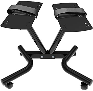 ATIVAFIT Adjustable Dumbbell Stand Fitness Dial Dumbbell Rack with Adjustable Belt for Home Gym Set