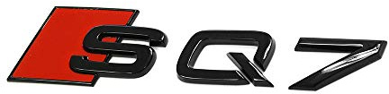 Audi 4M0853735AT94 Schriftzug SQ7 Logo Aufkleber Blackline Black Edition Emblem, schwarz/rot
