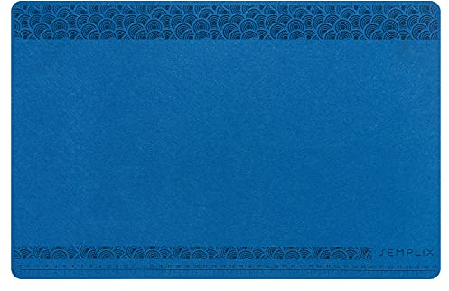 SEMPLIX Nähmaschinenunterlage, rutschhemmend, geräusch- und vibrationsdämpfende Unterlegmatte 32x49cm (blau)