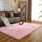 Evitany Rosa Teppich Schlafzimmer,Hochflor Flauschiger Waschbare rutschfeste Teppich Wohnzimmer,Ultra Weiche Bettvorleger,Rechteckige Carpet für Kinderzimmer﻿(Rosa, 90x160 cm)