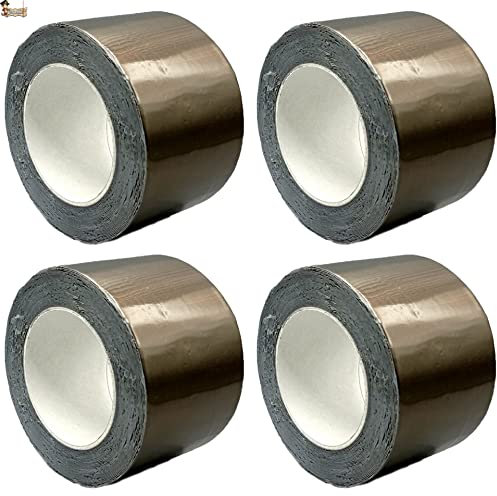 BricoLoco.com Butyl aluminium adhesive tape. Roll 10 m.!!! Butyl rubber. Sealer and repairer. Caravans, water leaks, leaks, bathtubs, waterproofing sealing. (4, Lead Gray)
